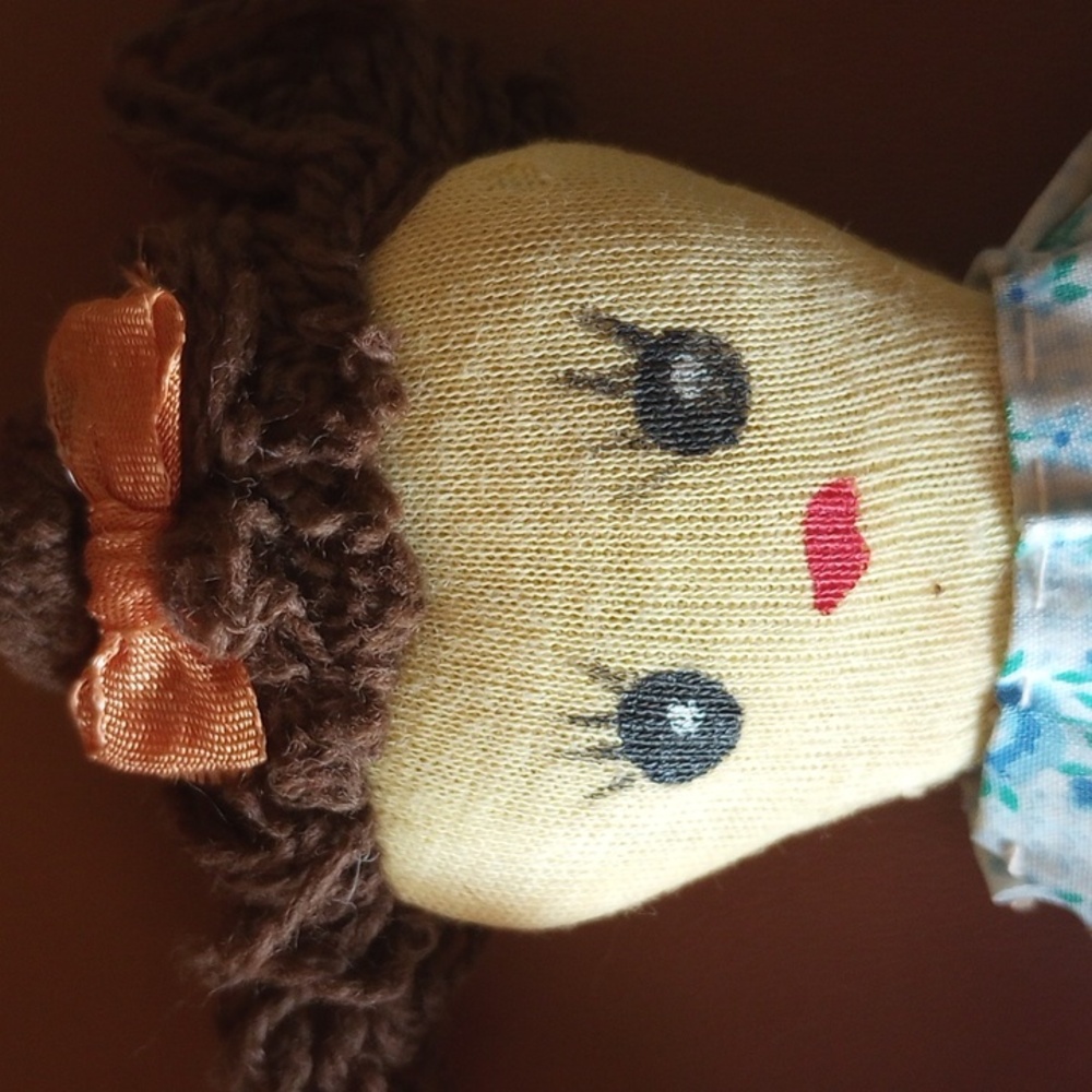 Vintage Dolls.  1 Wood.  1 Stuffed Ragdoll - Picture 3 of 5
